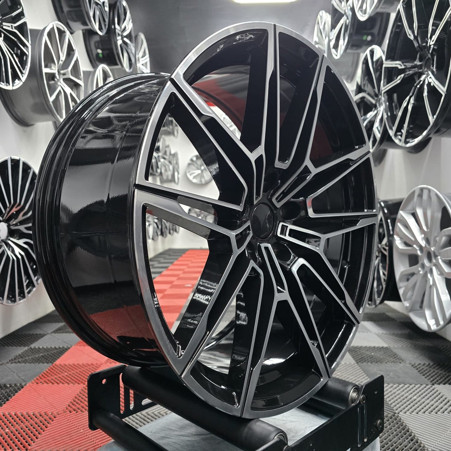 19" 391305 Style Alloy Wheels Black Machine face (Wide Rears)
