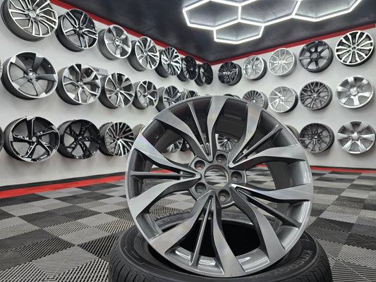 18" 5x114 Hy061 Gunmetal Machine face