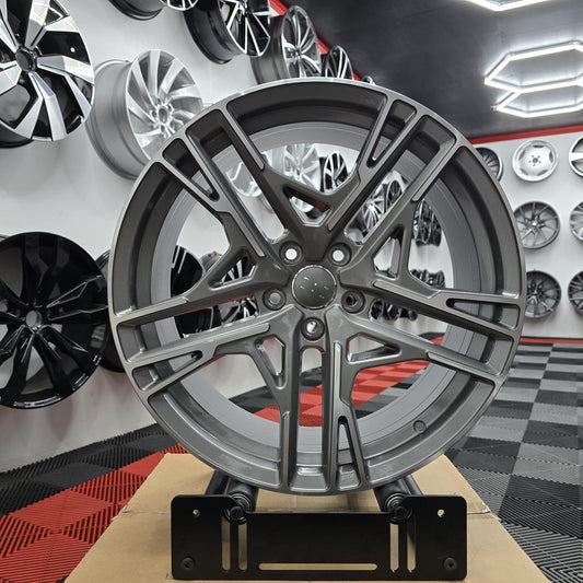 20" Audi 230110 Style Wheels Grey Machine Face