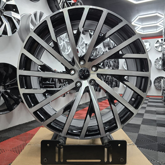 21" Audi 230104 Style Alloy Wheels, Black machine face