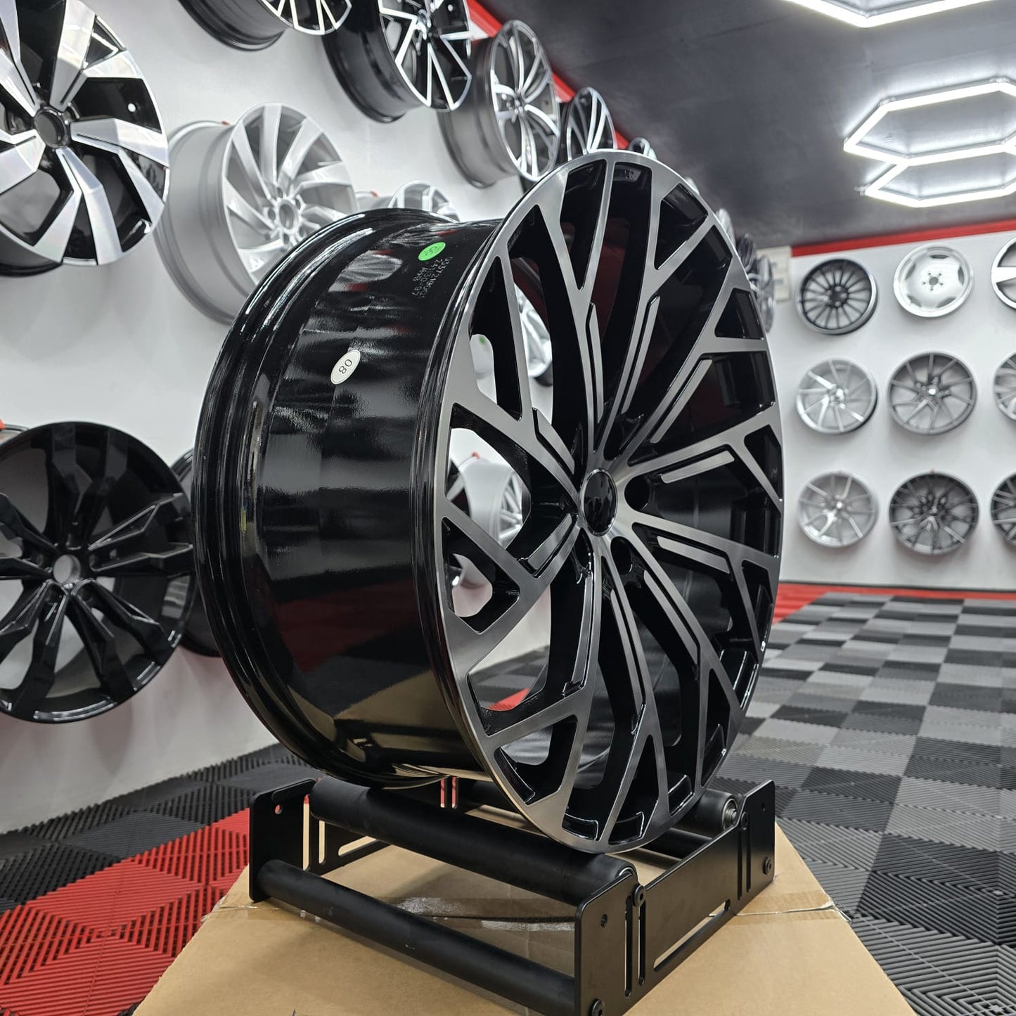 21" Audi 230107 Style Alloy Wheels, Black machine face