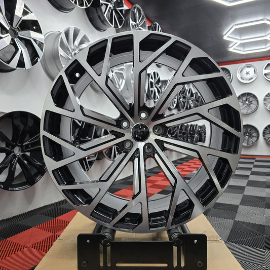 21" Audi 230107 Style Alloy Wheels, Black machine face