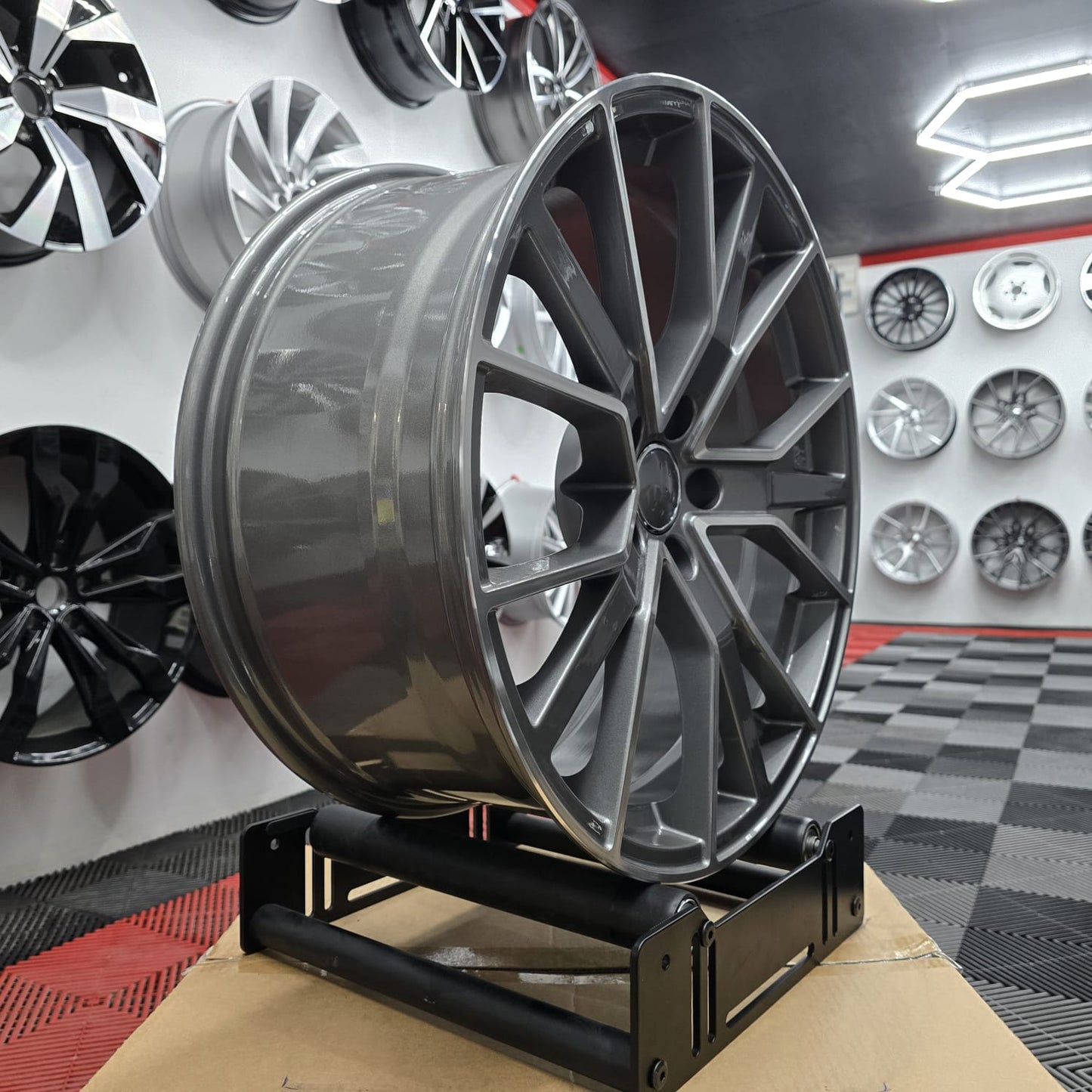 20" Audi 396459 Style Wheels Satin/GM/MF