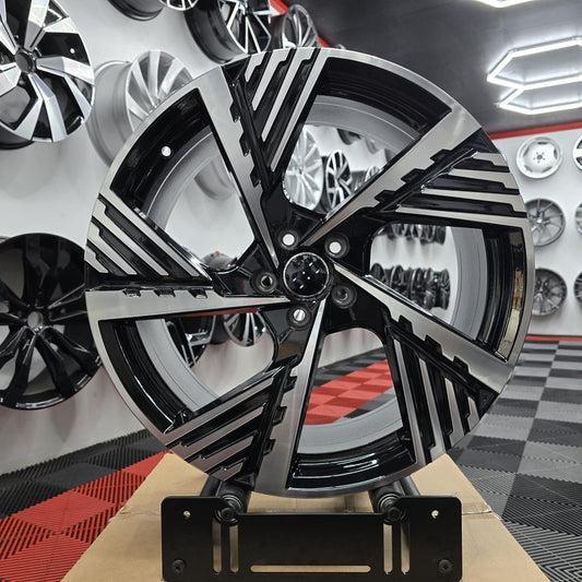 20" Audi 230484 Style Wheels Black Machine Face
