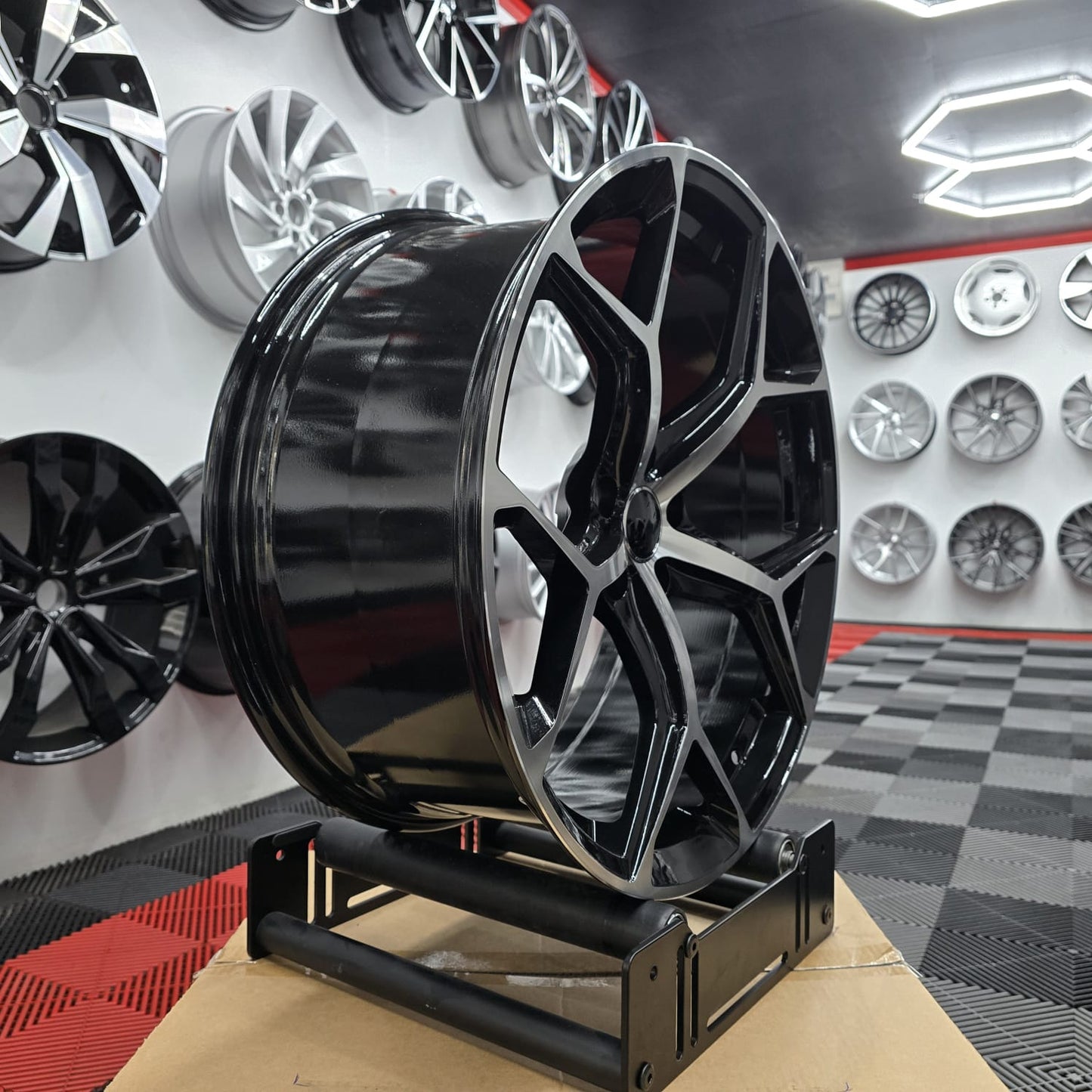 18" Audi 230100 Style Alloy Wheels Black/MF
