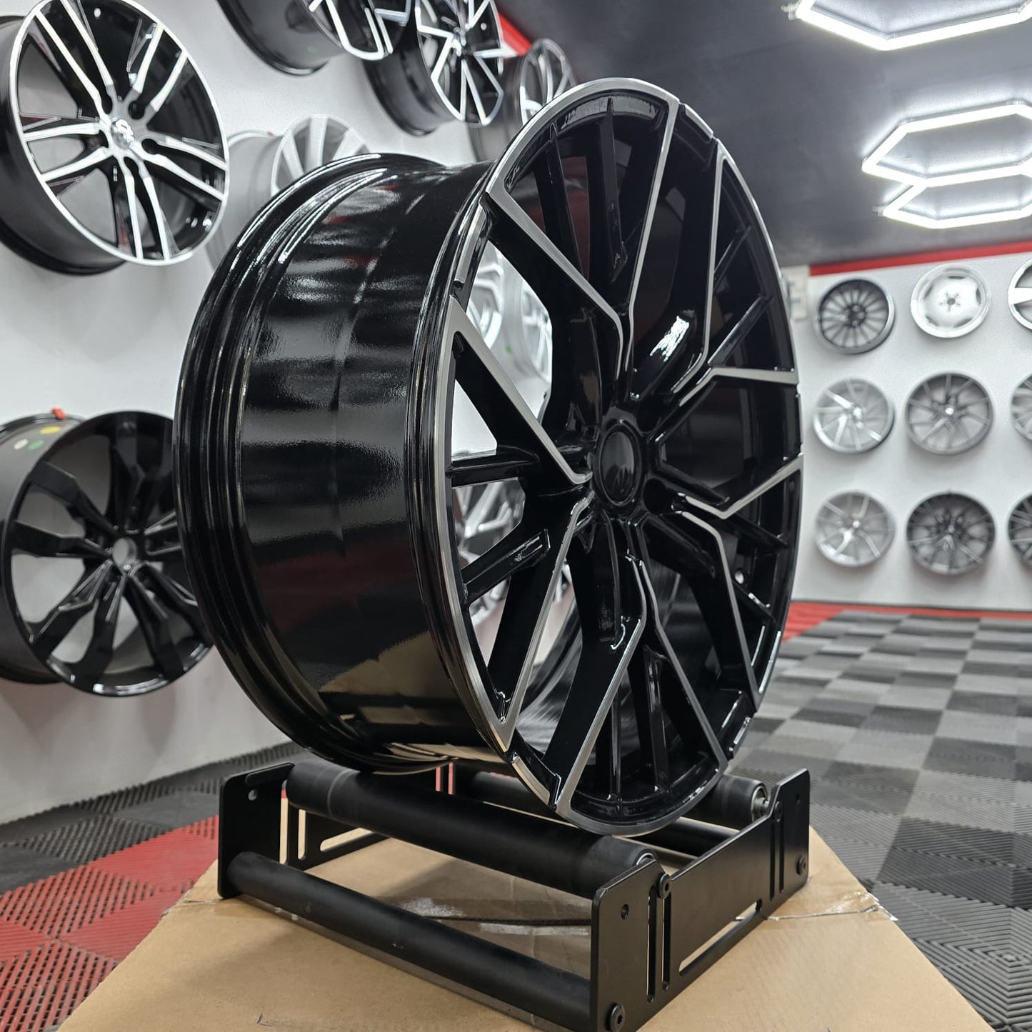 20" 230053 Style Alloy Wheels , black Machine Face