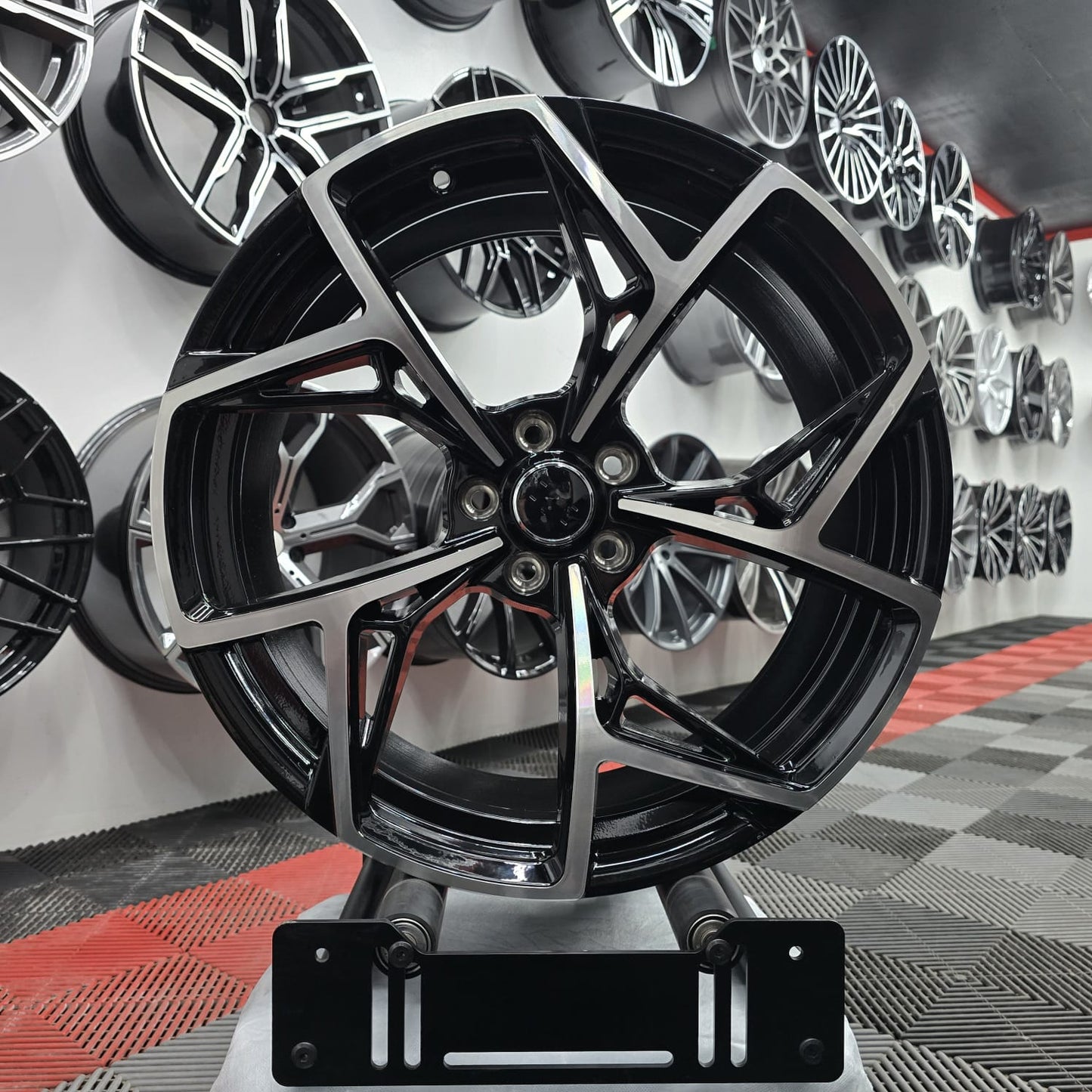 20" 5x112 396799 Alloy Wheels Black Metal Machine Face