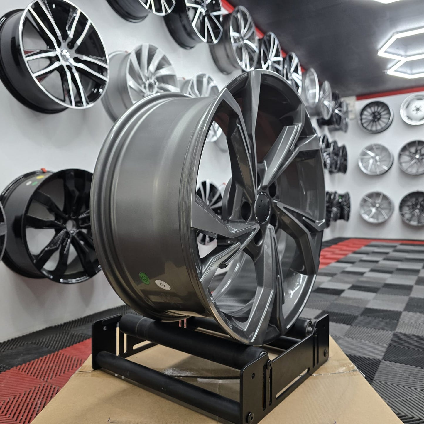 19" Audi 230113 Style Alloy Wheels grey machine face