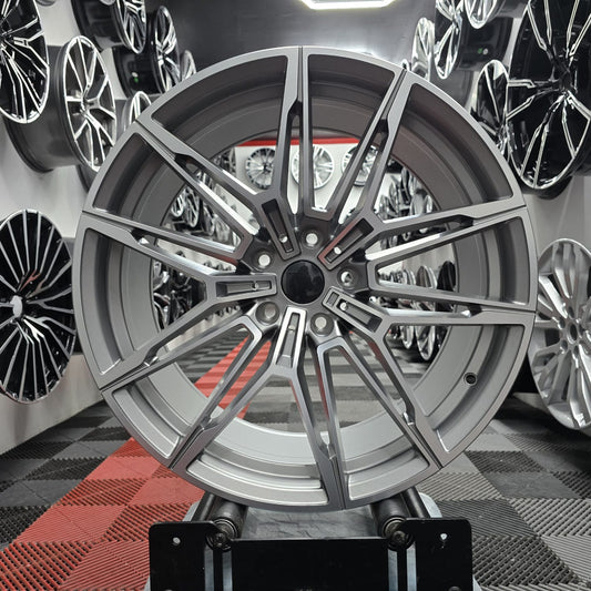 20" 391305 Style Replacement Alloy Wheels Grey Machine face