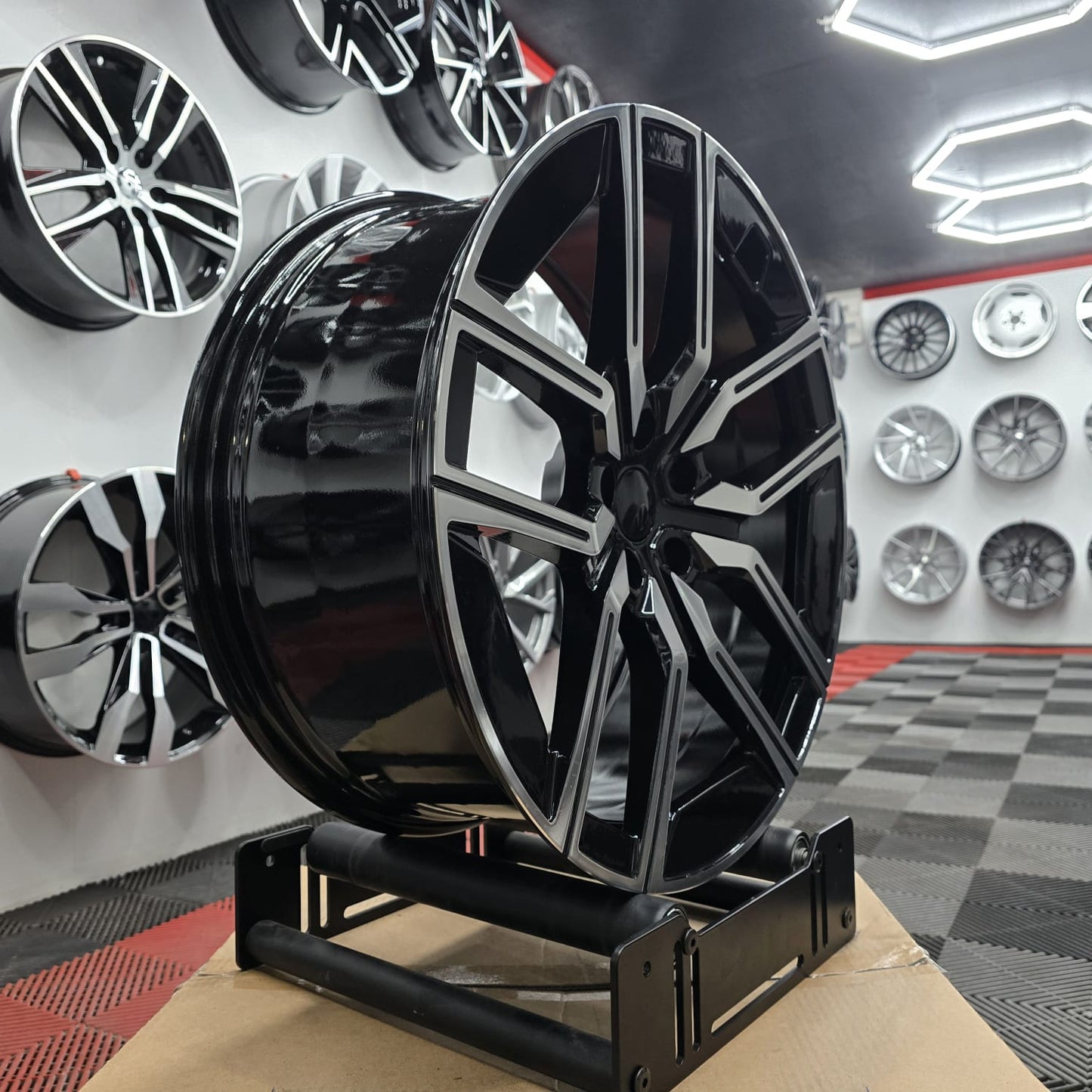 20" 230481 Style Alloy Wheels , Black Machine Face