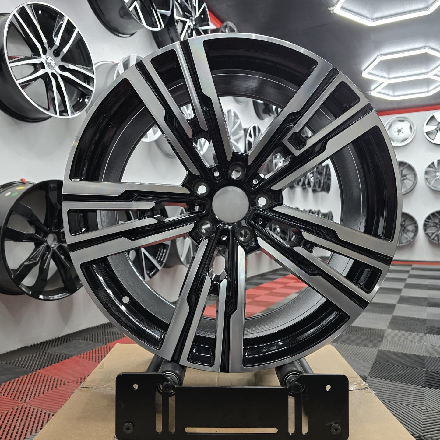 21" 5x112 230059 Style Alloy Wheels ,Black Machine Face