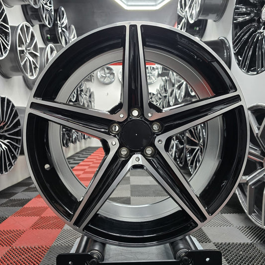19" 230029 Style Alloy Wheels Black Machine face