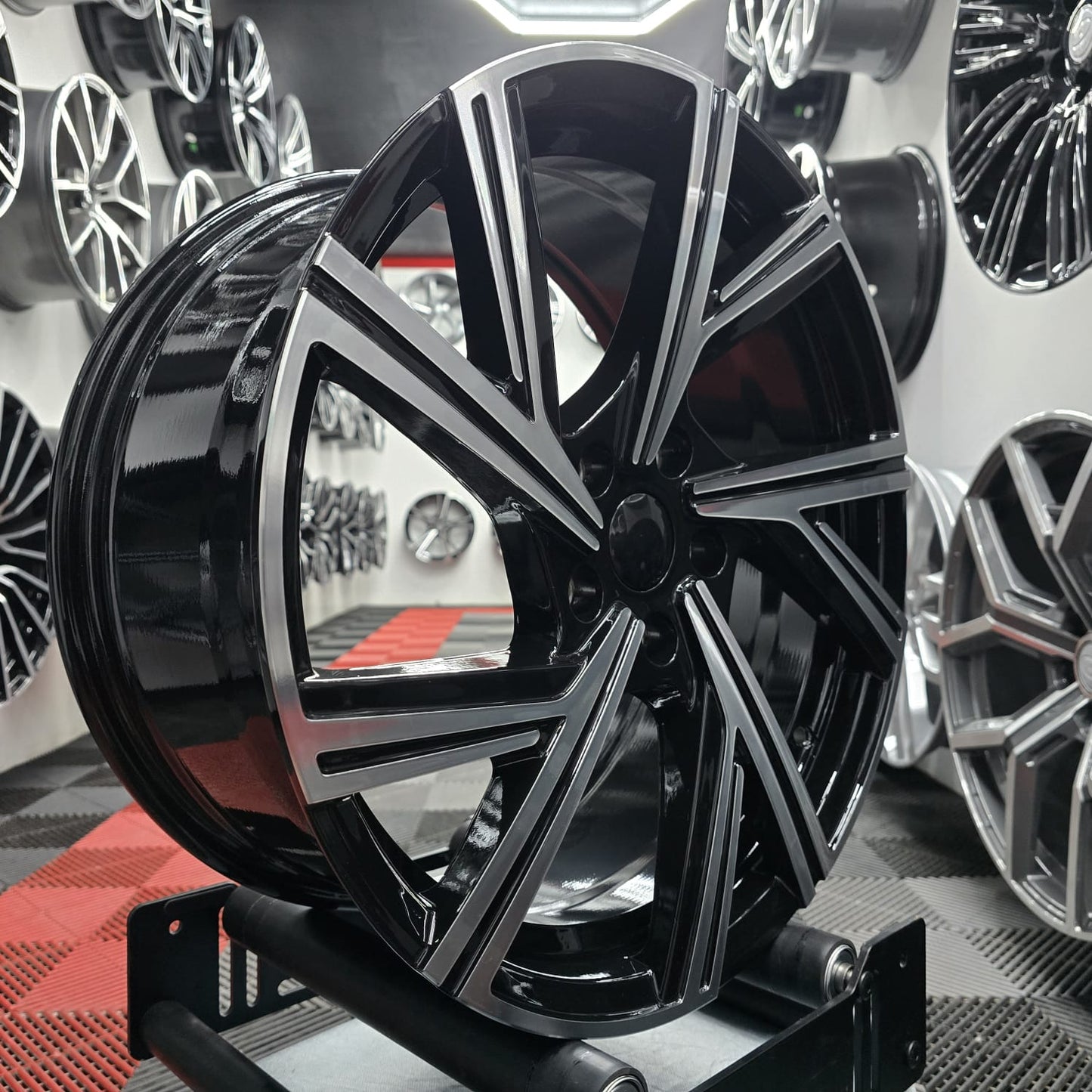 19" 5x112 396824 Style Alloy Wheels Black/MF