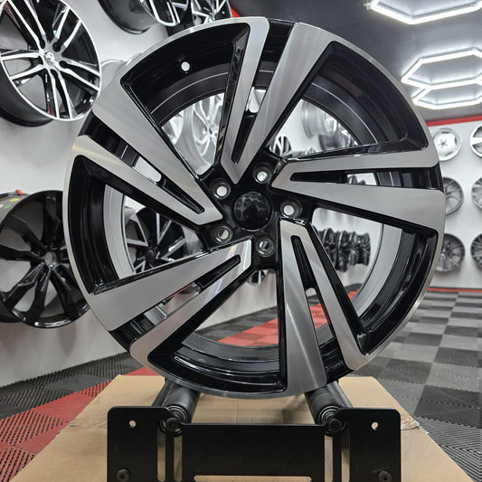 19" Volkswagen 230534 Style Alloy Wheels. Black machine face