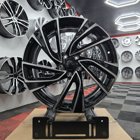 19" Volkswagen 230152 Style Alloy Wheels. Black machine face